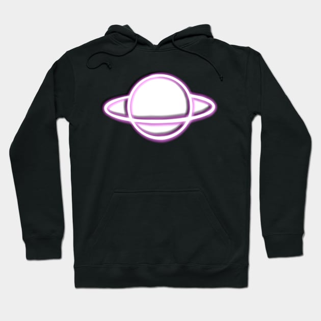 Neon pink/purple planet Hoodie by hcohen2000